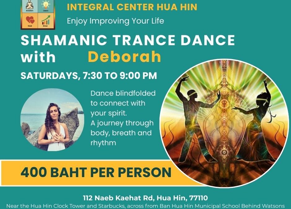 Saturday, January 3, 7:30 to 9:00 pm, SHAMANIC TRANCE DANCE with Deborah