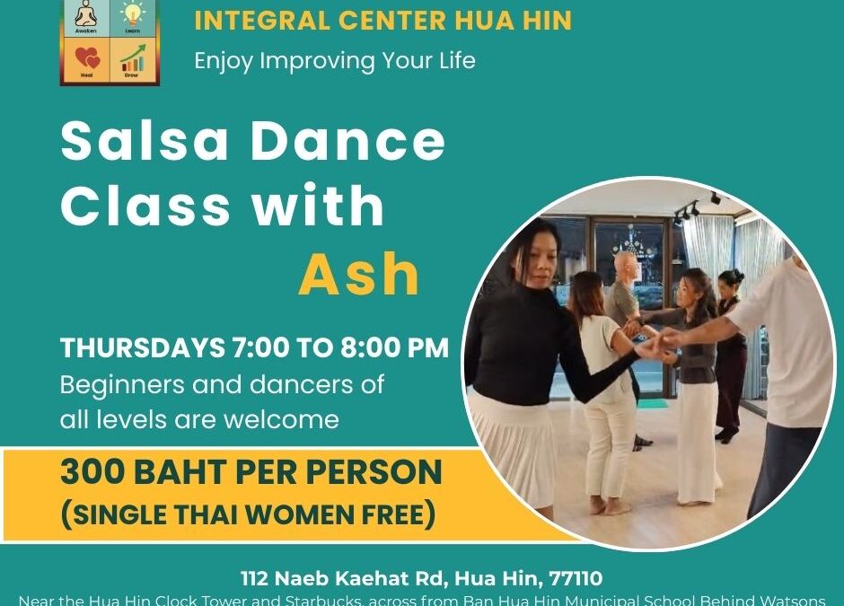 Thursday January 22, 7:00 to 8:00 pm Salsa Class with Ash