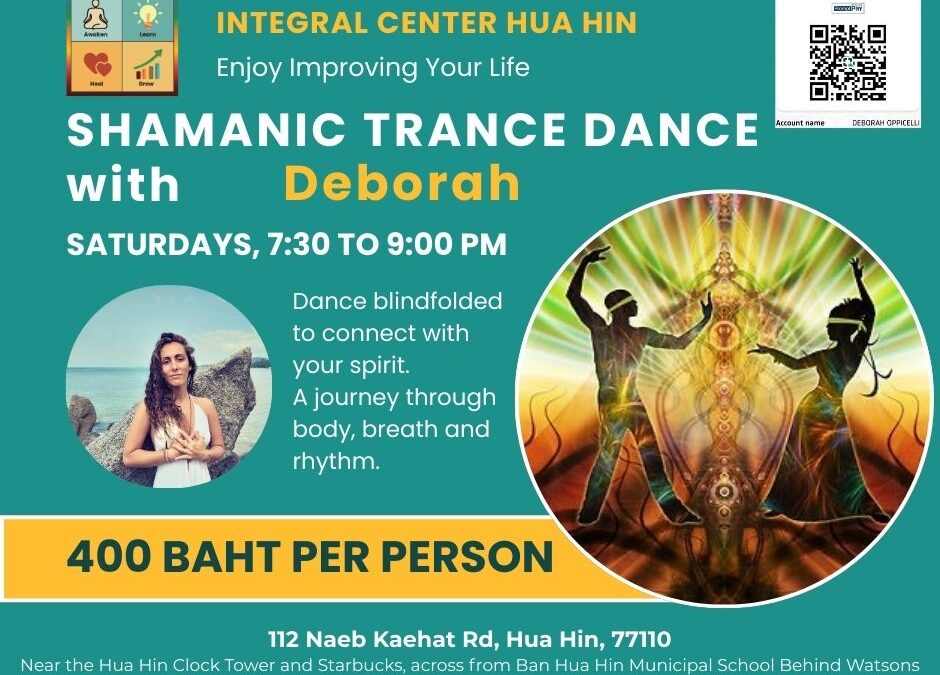 Saturday, January 10, 7:30 to 9:00 pm, SHAMANIC TRANCE DANCE with Deborah