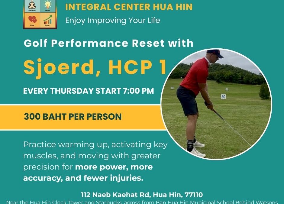 Thursday, December 4, Start 7:00 PM – The Golf Performance Reset with Sjoerd, HCP 1